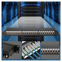 "Extralink CAT6A STP Patch panel 24 port - Cable - CAT 6a"