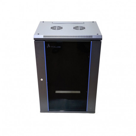"Extralink 18U 600x450 Schwarzer Wandmontierter Rackschrank"