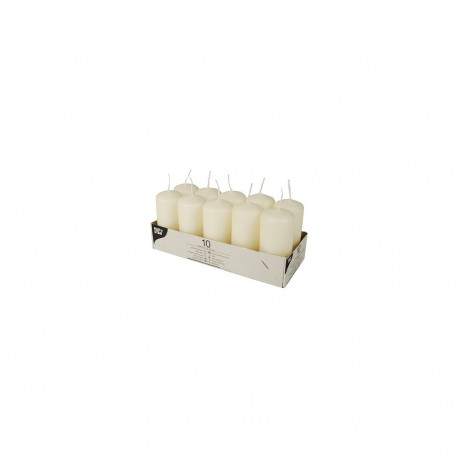 "CANDLE PAPSTAR Stumpenkerzen 9 cm creme"