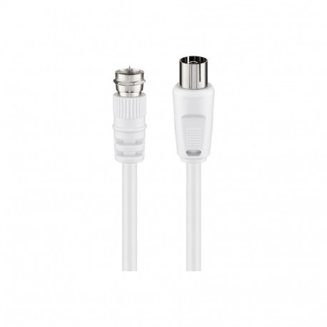 "Goobay LNB-Stecker - RF-Buchse, 1,5 m (wei, 1,5 Meter)"
