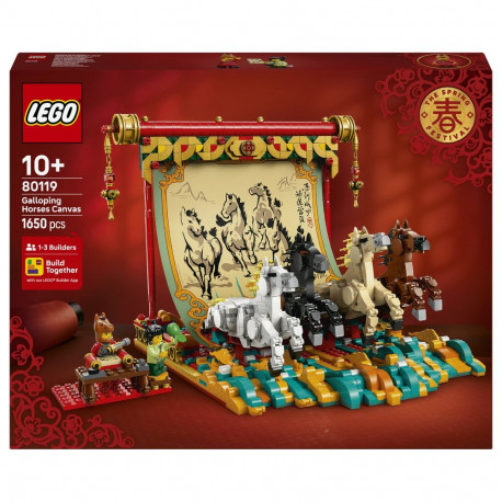 "LEGO - Leinwand mit Galoppierenden Pferden"