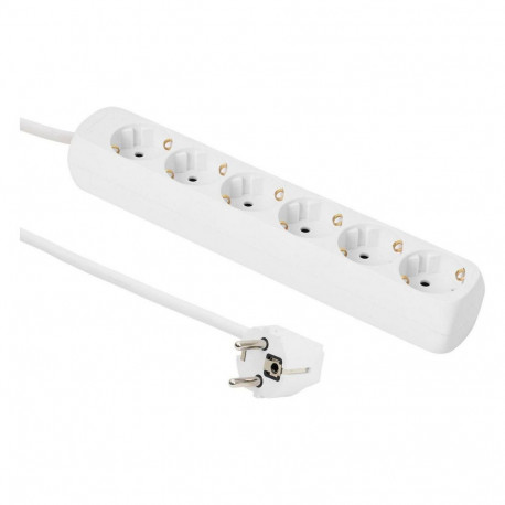 6-pesaline Schuko-pistikupesa 3M, valge