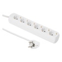 6-pesaline Schuko-pistikupesa 3M, valge