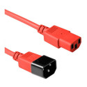 "Red power cable C14 to C13,"