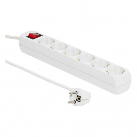6-pesaline Schuko-pistikupesa 10M, valge