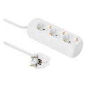"3-way Schuko Socket 5M White"
