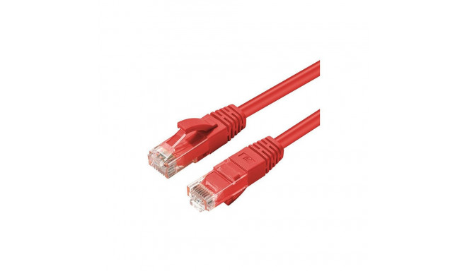 "CAT6A UTP 0.5m Red LSZH"
