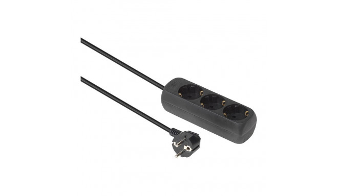 "3-way Schuko Socket 3M Black"