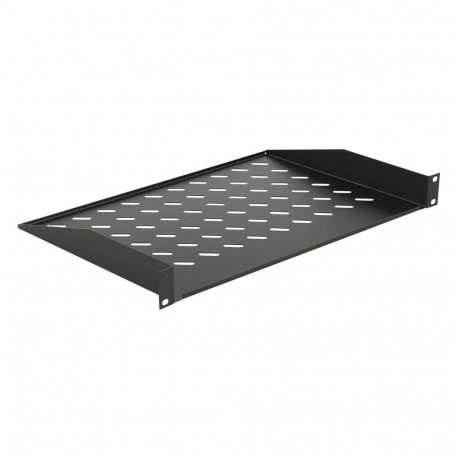 1U 19inchD=300mm racki paigaldatav riiul, must