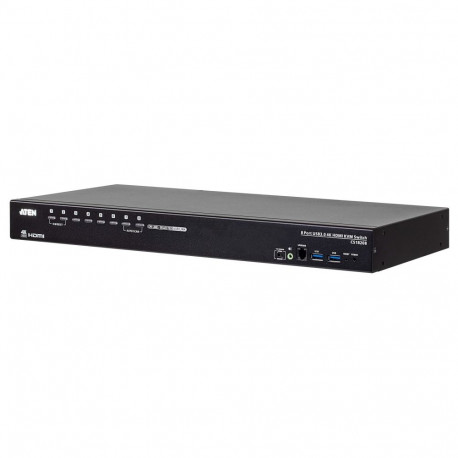 8-pordiline USB 3.0 4K HDMI KVM-lüliti, 4096 x 2160 pikslit, 4K Ultra HD, 9.77W, must