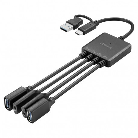 "Hub - USB-C/USB-A to 2A+2C Splitter"