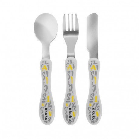 Akuku Stainless steel cutlery set: fork, spoon, knife A0103