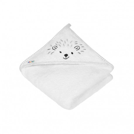 Akuku Baby hooded towel 100x100cm white A0661