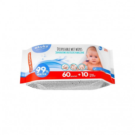 Akuku Disposable water wipes 70pcs A0031
