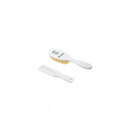 Akuku Comb and brush with natural, soft bristle A0307