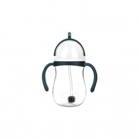 Akuku Non spill cup with weighted straw BLUEGREY A0166