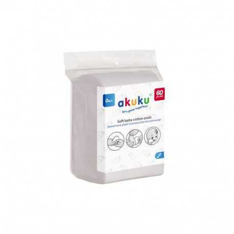 Akuku Soft baby cotton care pads 60pcs A0003