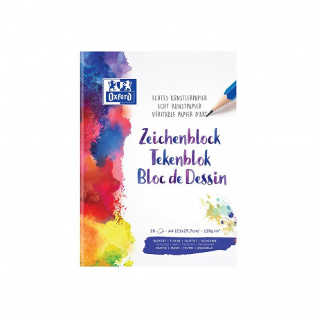 "OXFORD Zeichenblock DIN A4 20 Blatt"