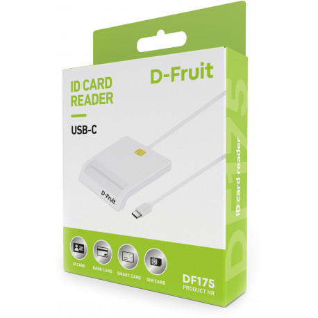 D-Fruit ID card reader USB-C DF175, white