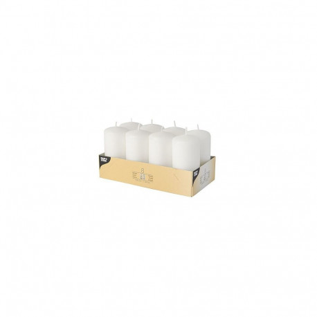 "CANDLE PAPSTAR Stumpenkerzen 10 cm weiß"