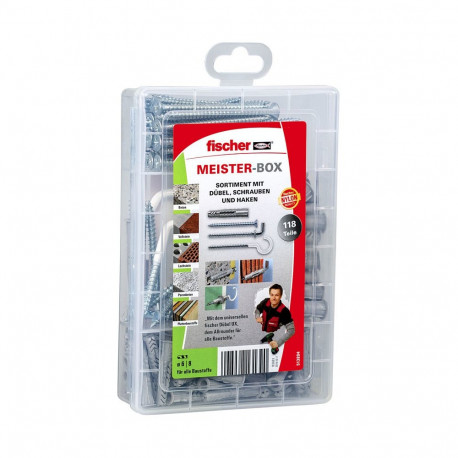 "Fischer MeisterBox UX + Schrauben + Haken"