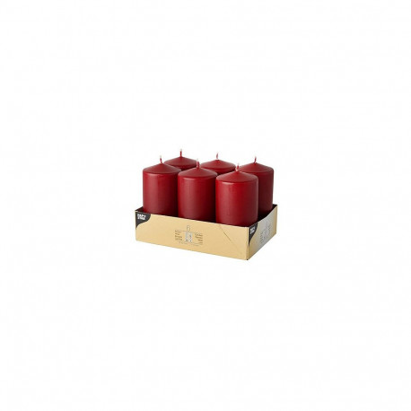 "CANDLE PAPSTAR Stumpenkerze 11.5 cm bordeaux"