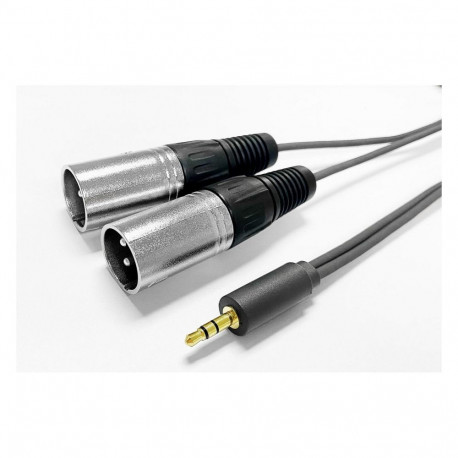 "3.5MM CABLE to 2 x XLR male 5m"