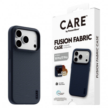 CARE by PanzerGlass ümbris iPhone 17 Pro Fusion Fabric MagSafe'iga, sinine