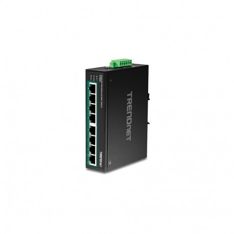 Trendnet TI-PE80 network switch Unmanaged Fast Ethernet (10/100) Power over Ethernet (PoE) Black