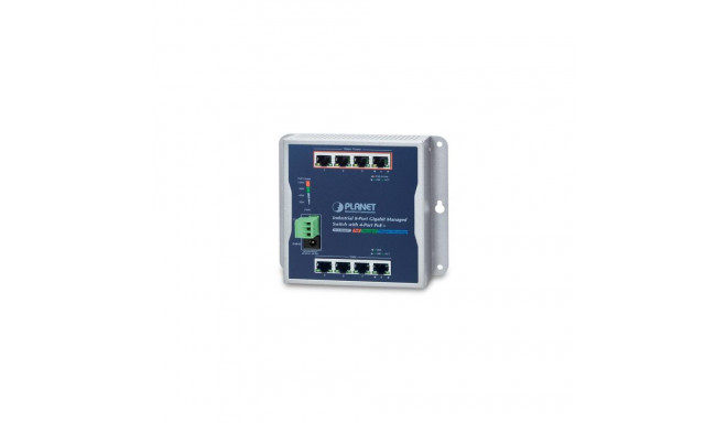 PLANET WGS-804HPT network switch Managed Gigabit Ethernet (10/100/1000) Power over Ethernet (PoE) Bl