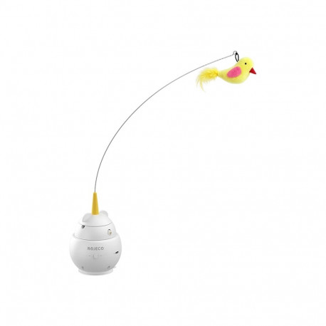 ROJECO Q2 Rotating Laser Toy with a Feather for Cats