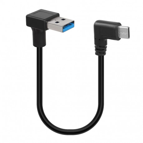 PremiumCord Adapter angled USB 3.0 A 90° male - angled USB-C 90° male