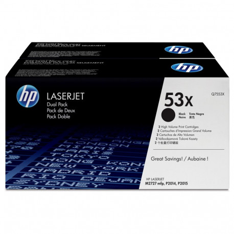 HP tooner 53X Q7553XD, 2-pakk, kummaski 7000 lehekülge, must