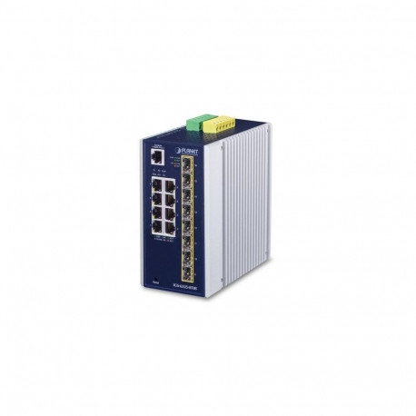 PLANET IP30 Industrial L3 8-Port Managed Gigabit Ethernet (10/100/1000) Blue, White