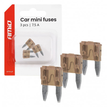 AMIO autokaitsmed mini 3tk 7.5A amio-05097