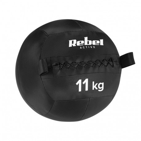 Piłka lekarska do ćwiczeń fitness, rehabilitacyjna, 11kg, REBEL ACTIVE