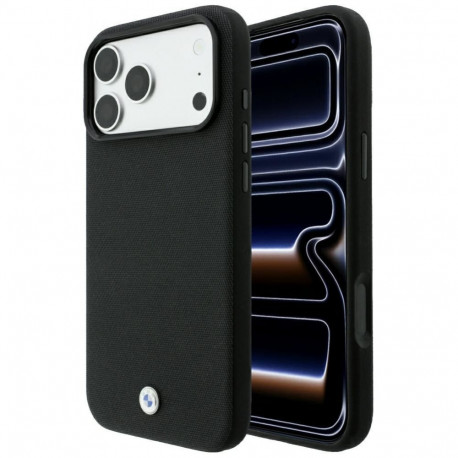 BMW BMW Kevlar Metal Logo MagSafe Case for iPhone 18 Pro / 17 Pro - Black