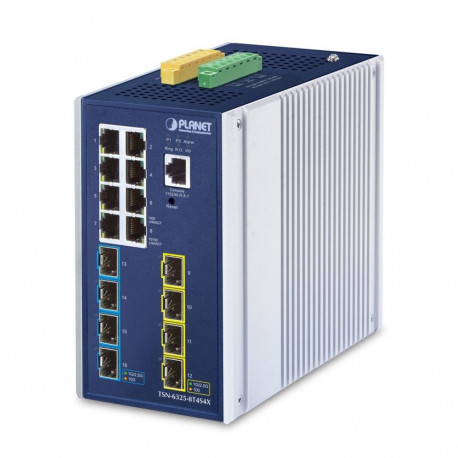 PLANET tööstuslik L3-hallatav Gigabit Etherneti seade IP30 DIN-liistule, (10/100/1000), alumiinium, 