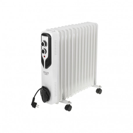 Adler õliradiaator AD 7818 2500W 3 võimsusastet, valge
