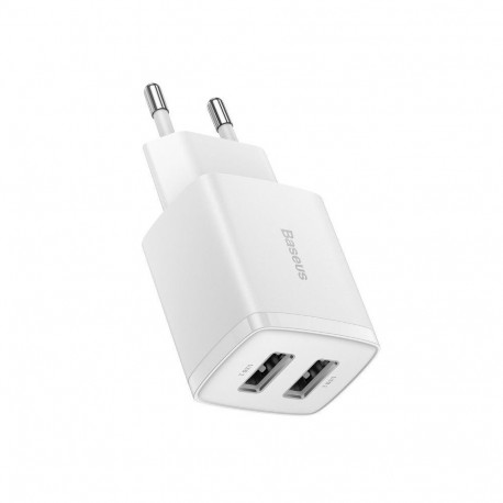 Baseus - Baseus CCXJ010202 Compact Charger 2xUSB 10,5W White