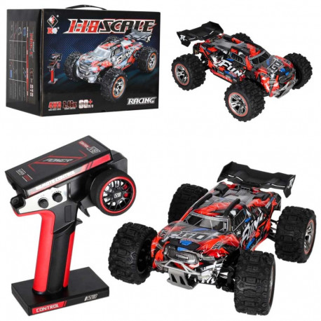 WLToys RC-auto 184008, 1:18, nelikvedu, harjatu mootor, LED-valgustus, RTR, kiirus 60 km/h