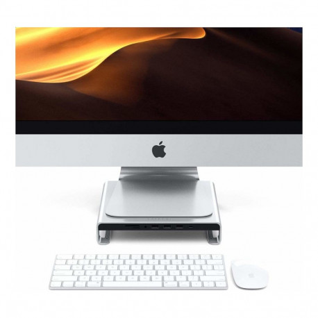 "Satechi Aluminum Monitor Stand Hub for iMac silver"