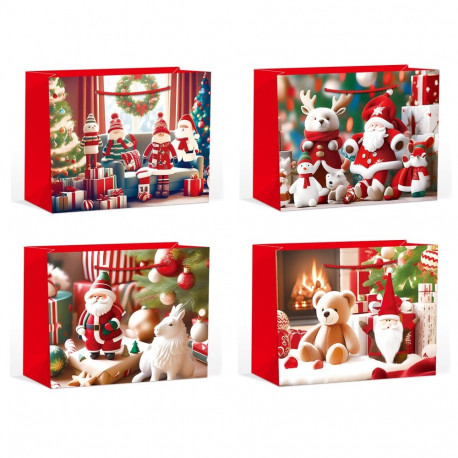 Gift bag XMAS DAY S, 24x18x8,5cm, mix
