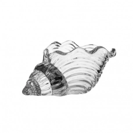 Candle holder SHELL 13xH6cm, glass
