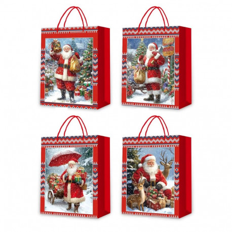 Gift bag SANTA DAY S, 18x24x8,5cm, mix