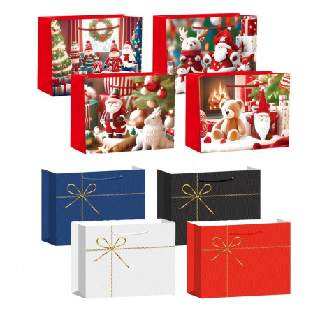 Gift bag XMAS DAY L, 40x31x12cm, mix