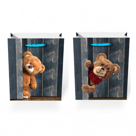 Gift bag TEDDY BEAR XL, 40x56x18cm, mix