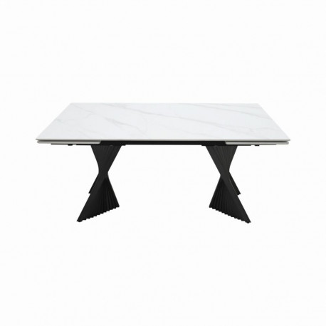 Söögilaud MODIG 160/240x90 cm pikendatav, valge/grafiit