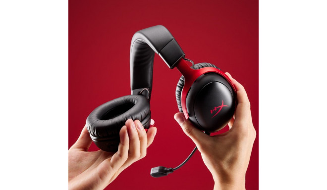 HyperX Cloud III S Wireless - Gaming Headset (Black-Red)