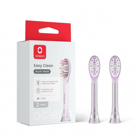 Electric Toothbrush Head - Oclean Ease Replacement Brush Heads With Tongue Cleaner, Pink